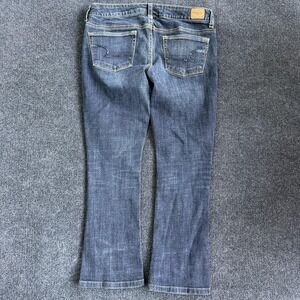 American Eagle Outfitters Skinny Kick Jeans Womens 10 Short Blue Stretch Denim